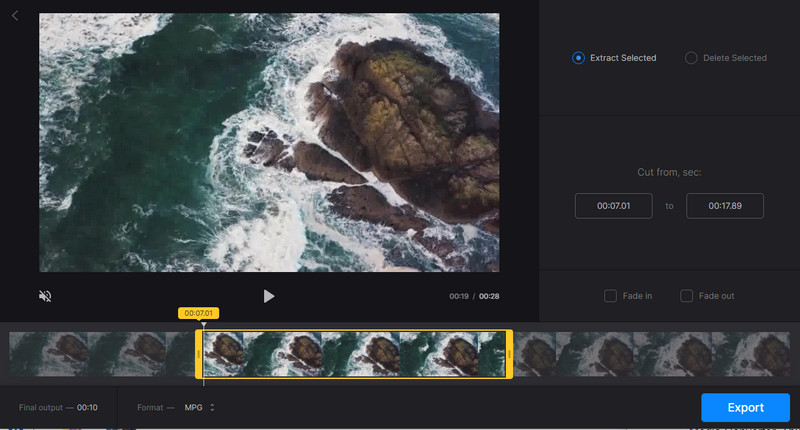 Clideo MPG トリム