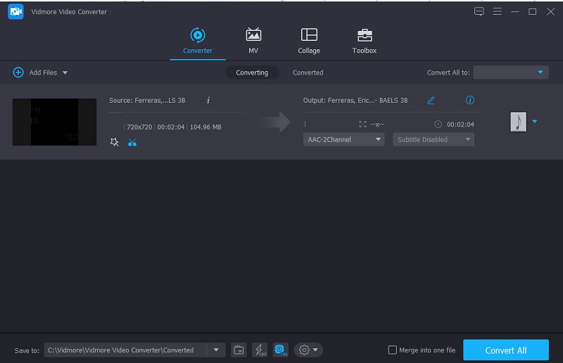 TSファイルを変換 Vidmore