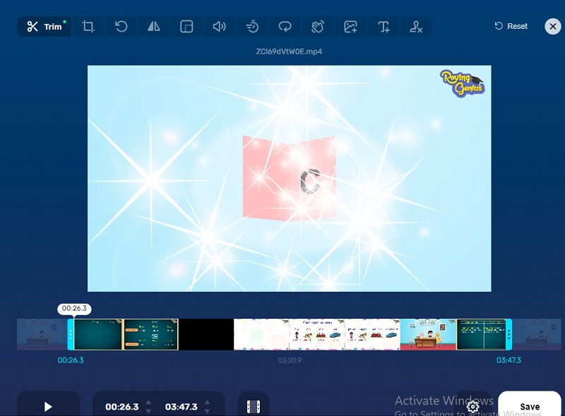 123apps で動画をオンラインカット