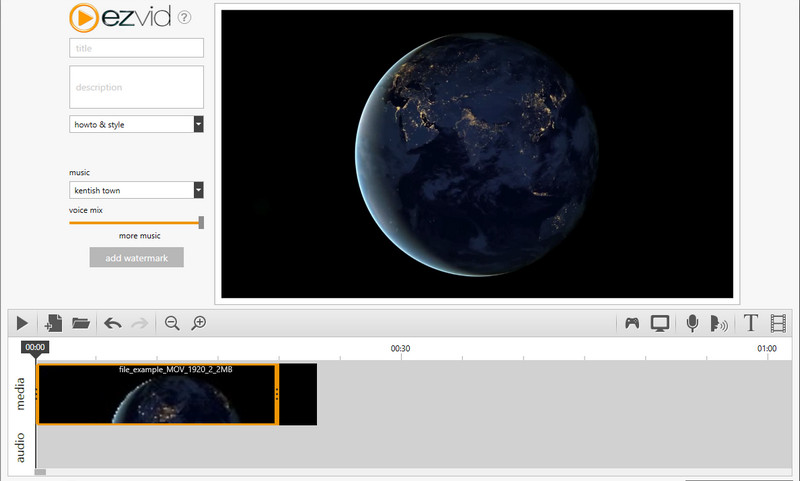EZVID で動画をトリミング