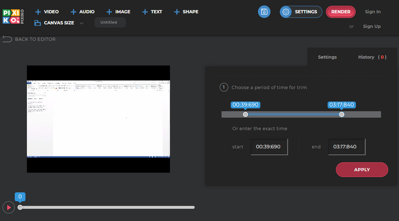 Pixiko WMV をカット