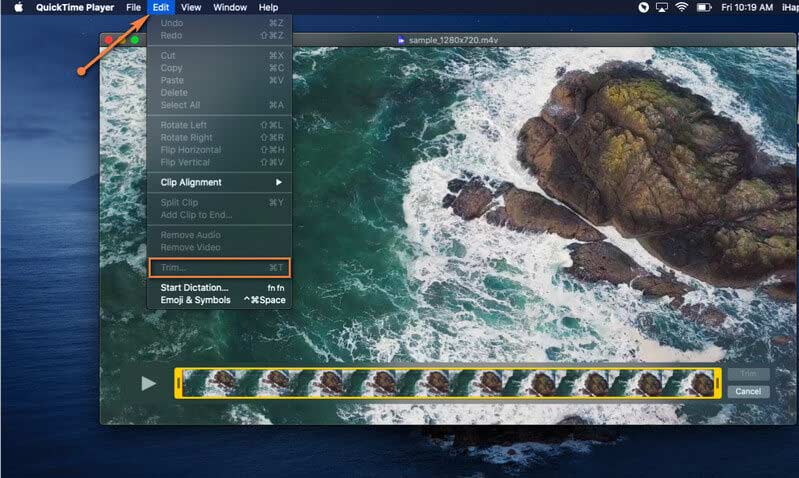 QuickTime トリム機能
