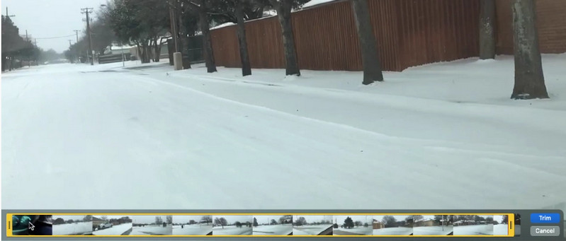 QuickTime トリムインターフェース