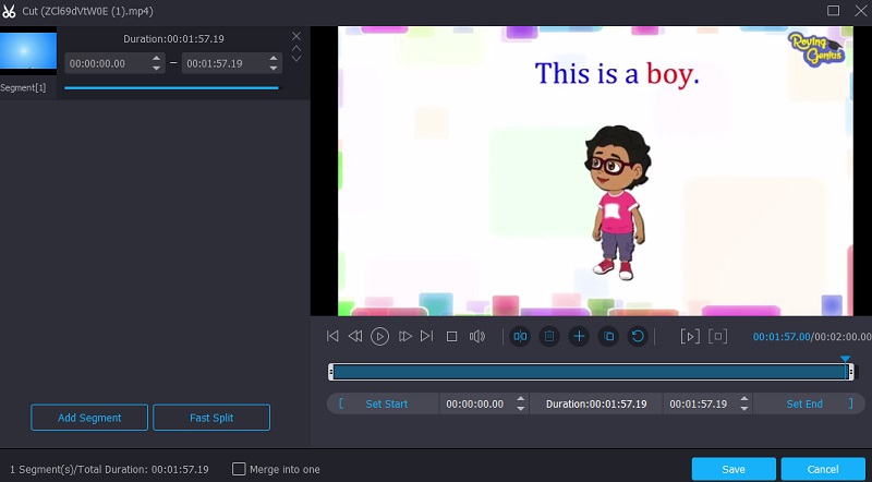 動画クリップを短くする