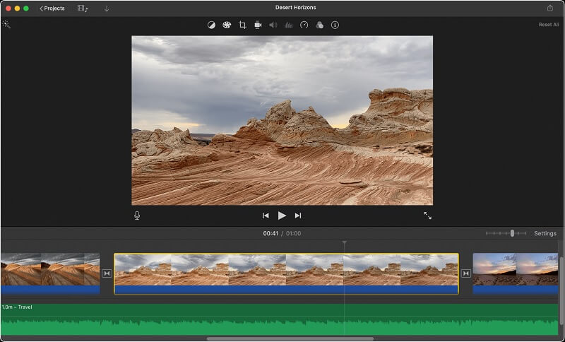 動画を短くする iMovie Mac