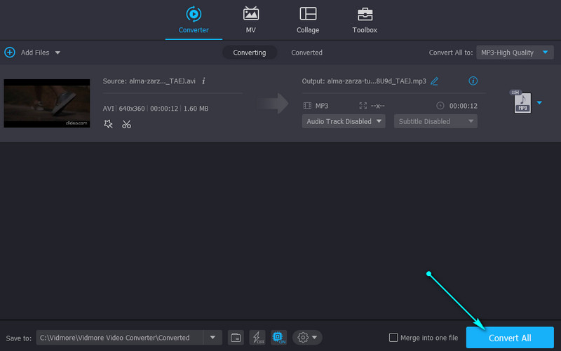 Vidmore 動画から音声に変換