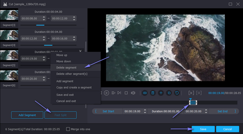 Vidmore MPG カット・分割