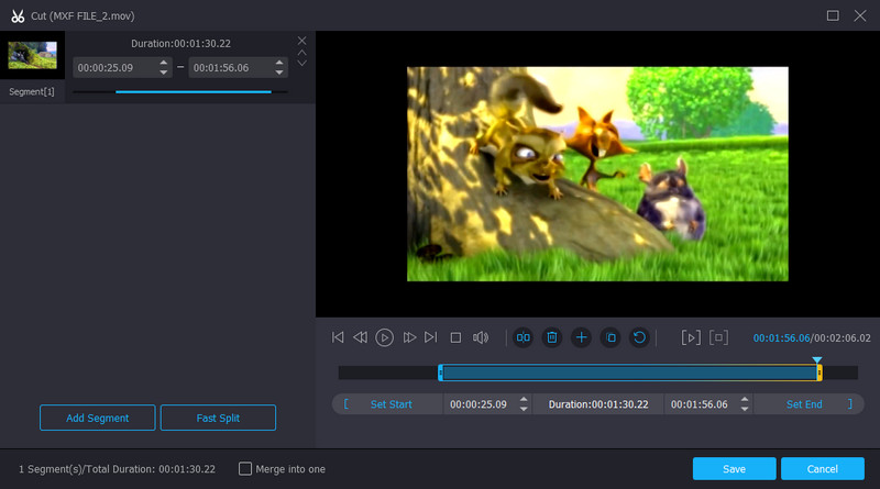 Vidmore 動画カット