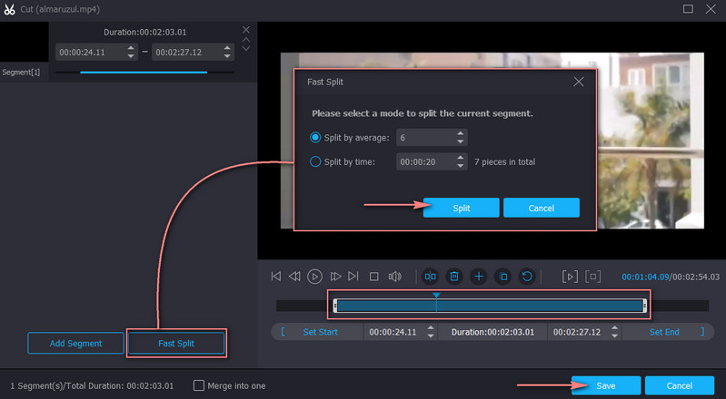 Vidmore WMV 動画をカット