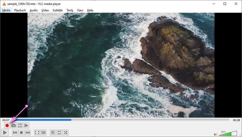 VLCでMTSビデオをカット