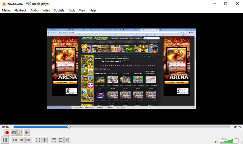 VLC WMV 動画をカット