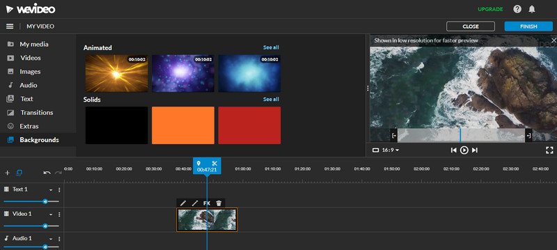 WeVideo VOB トリム