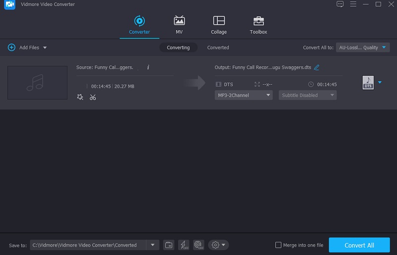 Convert AAC To DTS Vidmore