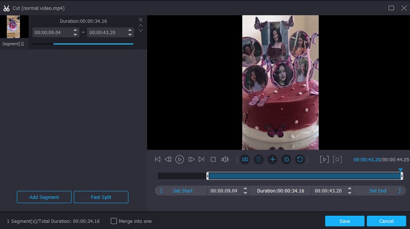 Vidmore で動画をカット