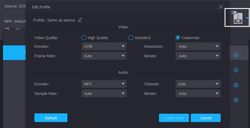XVID を編集 Vidmore