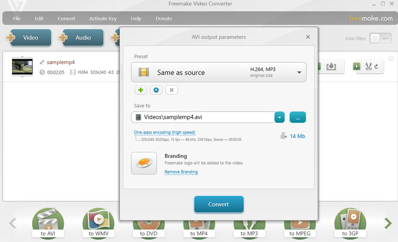 Freemake Video Converter 画面