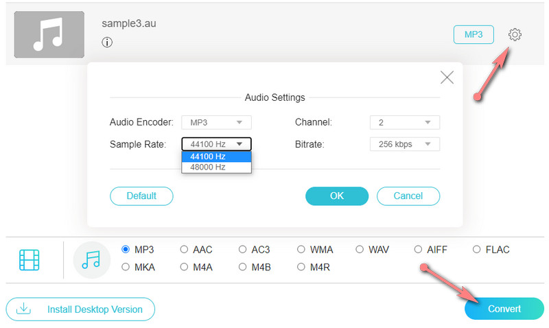 VFVCO 変換を開始