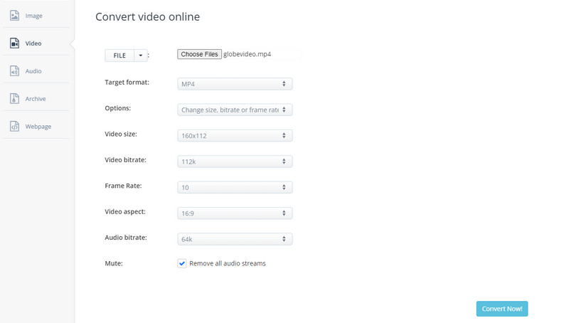 AConvert Compress Video（AConvertコンプレスビデオ）