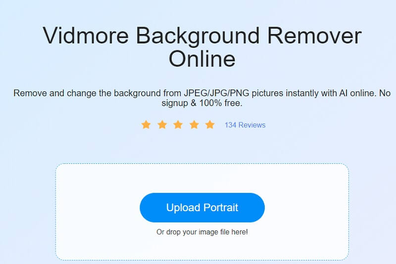 写真を追加 Vidmore Background Remover Online