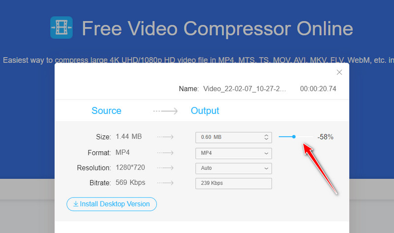 サイズ変更（Vidmore）
