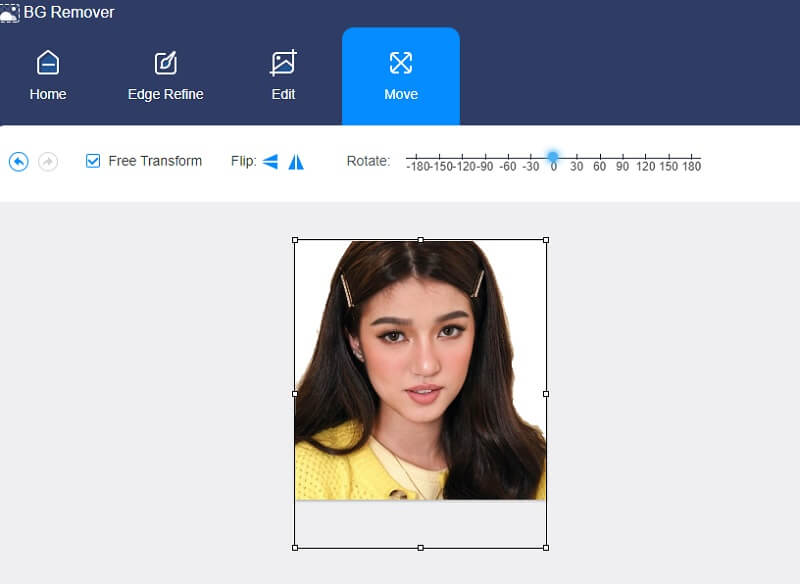 Vidmore Background Remover の反転をクリック
