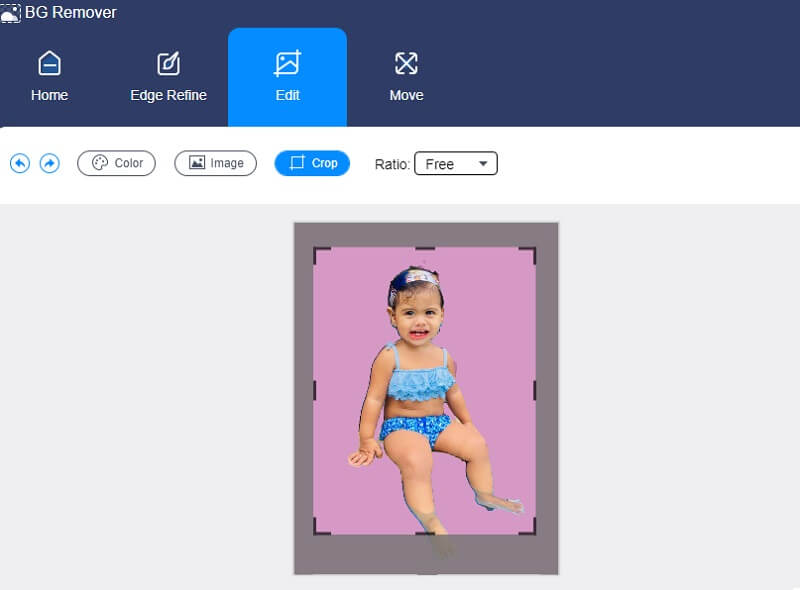 Vidmore Background Remover トリミング