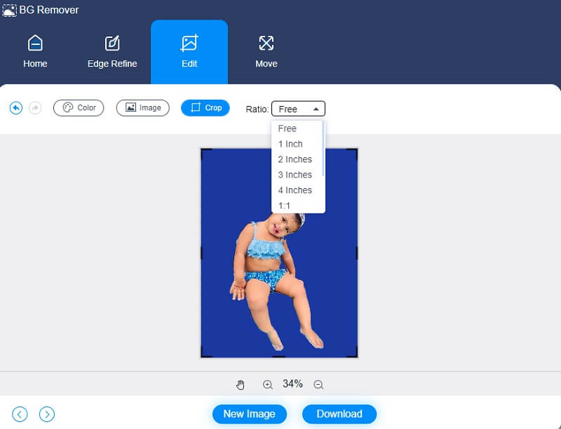 Vidmore Background Remover でトリミング