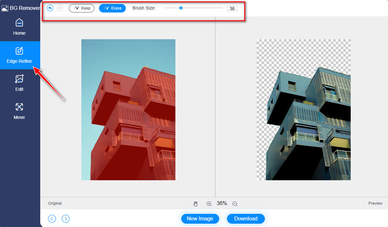 Vidmore 画像編集画面
