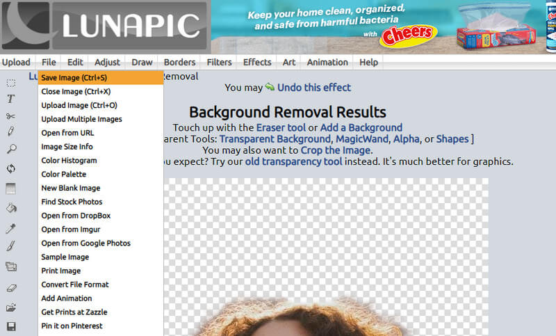 Lunapic 出力の保存