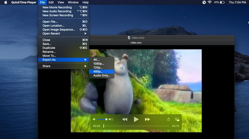 QuickTime 動画を圧縮