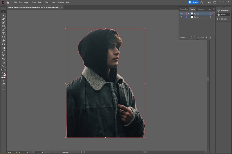 Illustrator 透過画像
