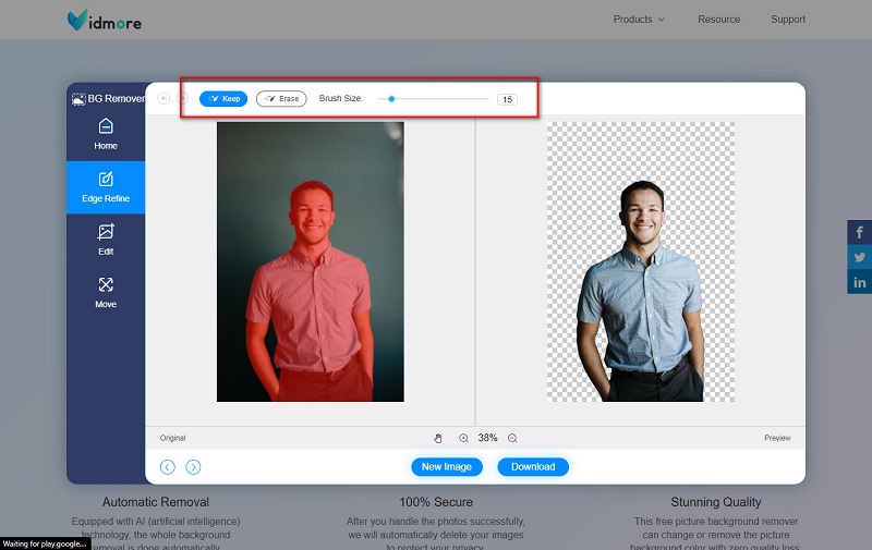 Vidmore Bro 画像の編集