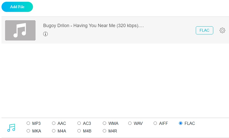 FLACを選択 Vidmore Online