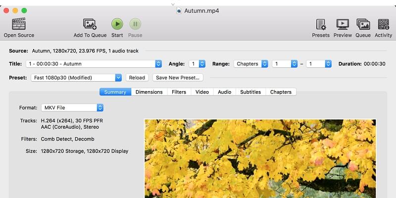Handbrake で動画を圧縮