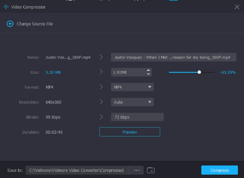 動画圧縮 Vidmore