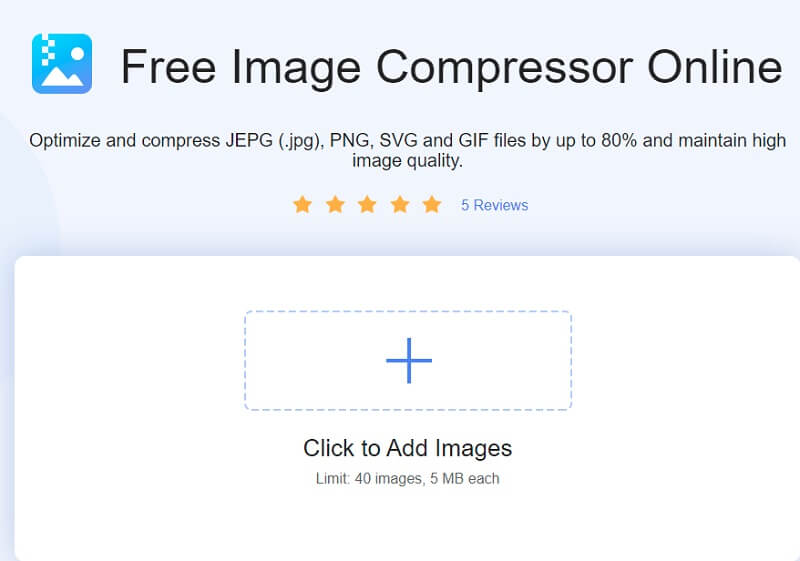 Vidmore Free Image Compressorにアクセス