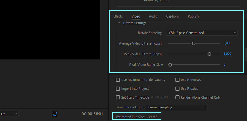ビットレートを調整