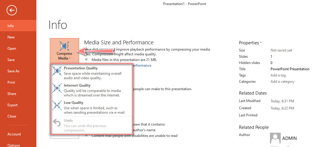 動画の画質を選択