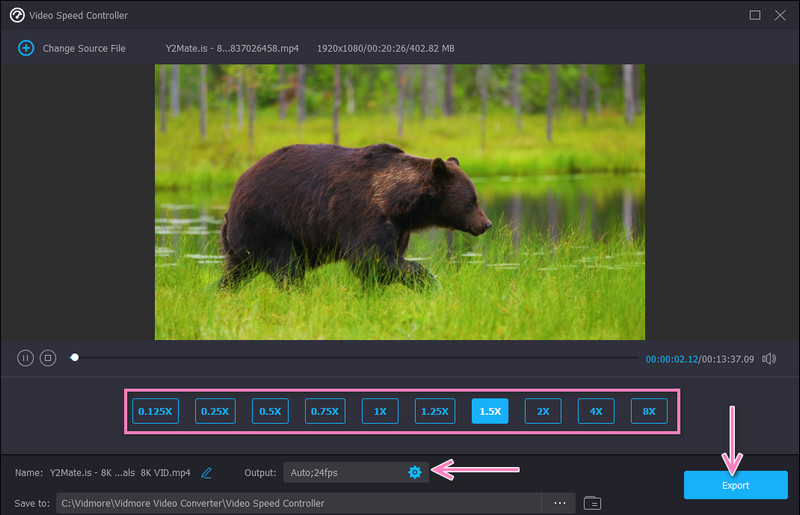 動画の速度を上げる