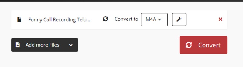 CAF から M4A へ CloudConvert
