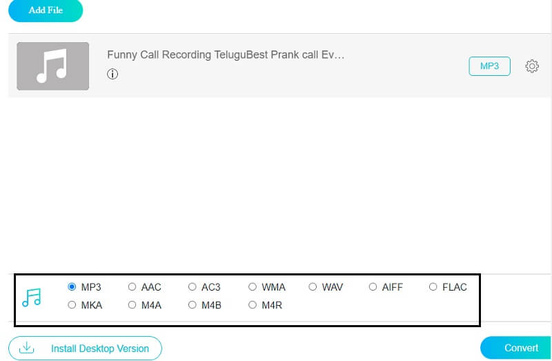 ファイルを選択 Vidmore オンライン