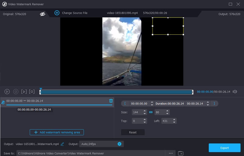 Exporting Video Vidmore