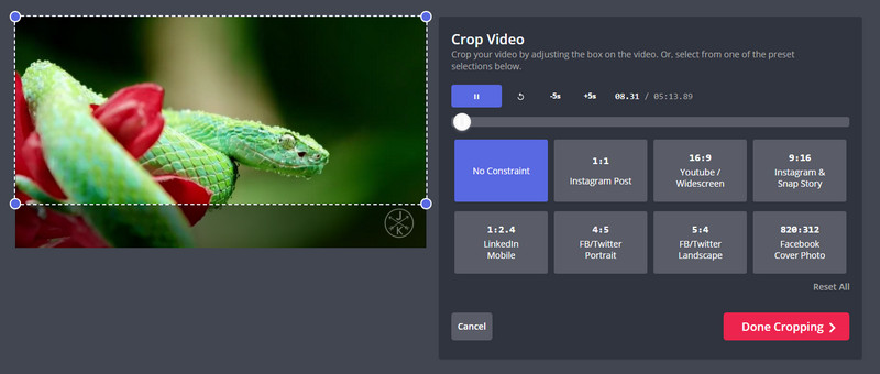 Kapwingインターフェース