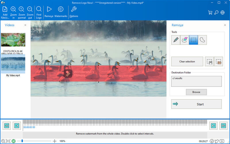 Remove Logo Now のインターフェース