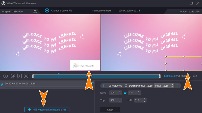 ManyCamロゴウォーターマークを削除