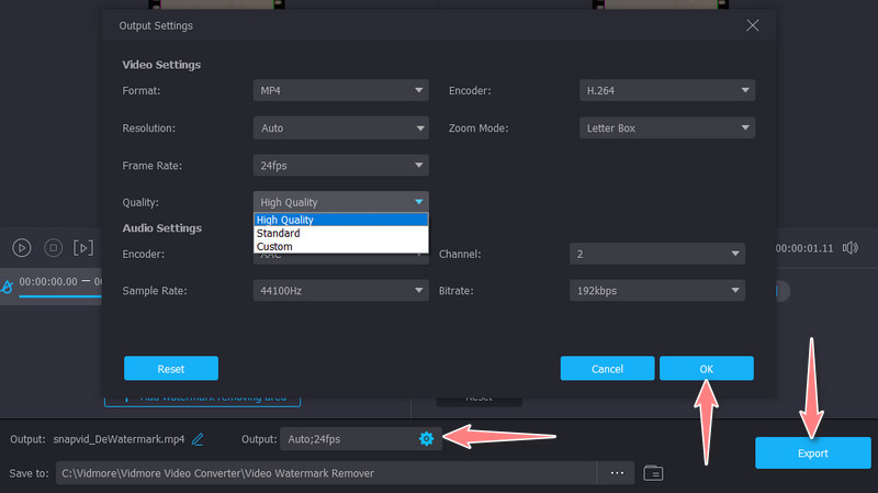 編集済み動画を保存