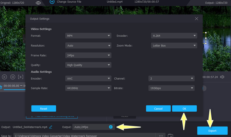 動画出力を保存