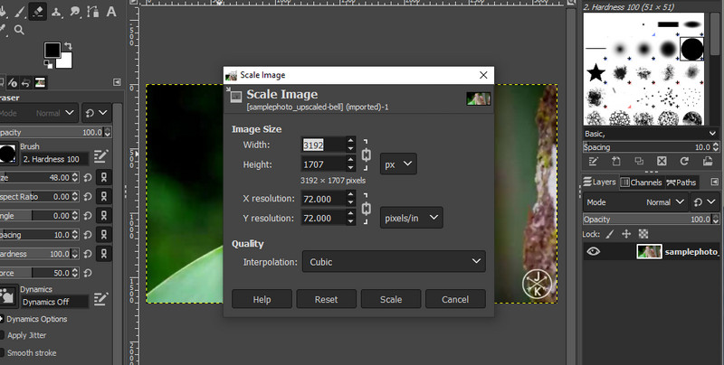 画像設定を編集