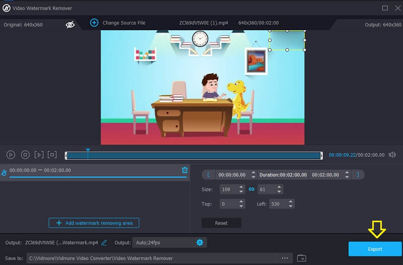 Exporting Video Vidmore