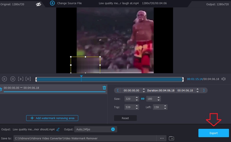Vidmoreで書き出し